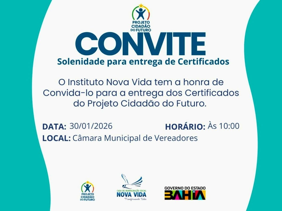 Entrega de Certificados do Projeto Cidadão do Futuro acontece na Câmara Municipal